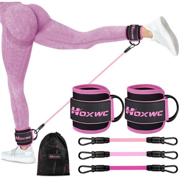 Ankle Resistance Bands with Cuffs, Ankle Bands for Working Out, Ankle - Picture 1 of 7